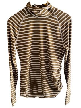 INDYEVA Brown White Stripe Turtleneck